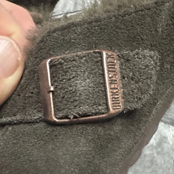 Birkenstock Suede Slip-On Shoes with Buckle - mocha size 40 - Picture 11 of 11